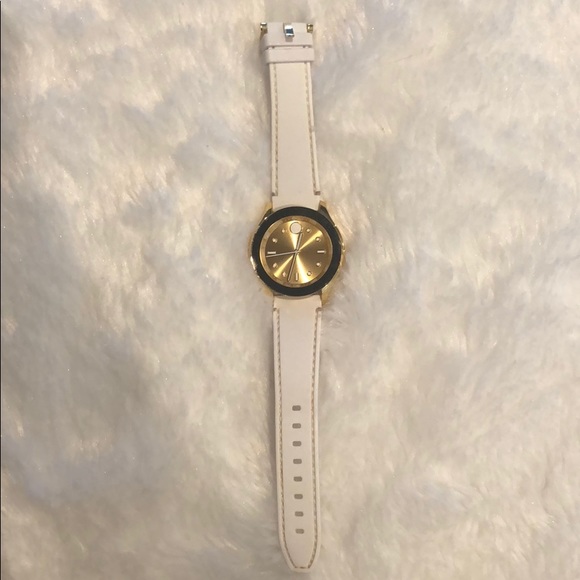 Movado Gold Watch with Smooth Silicone Band - Picture 1 of 4